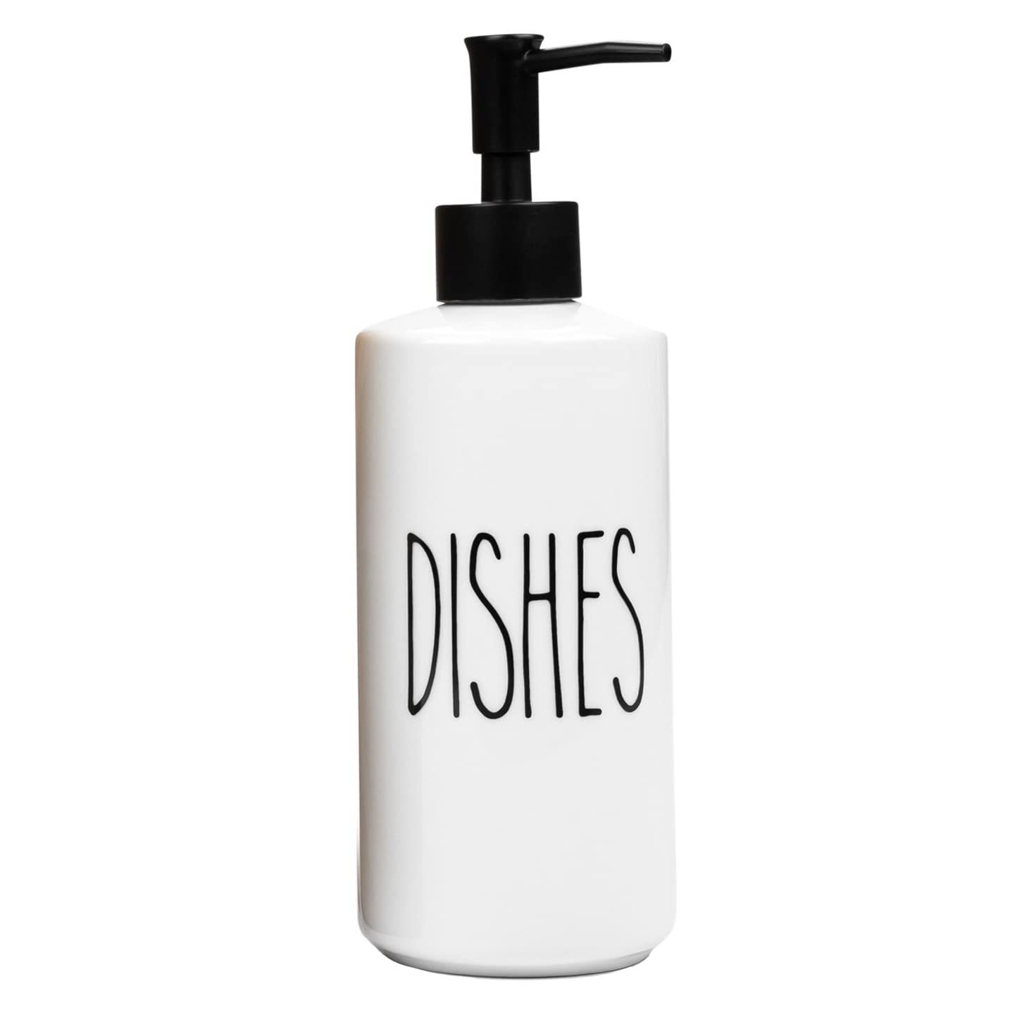 Heartland Home Porcelain 16oz Kitchen Soap Dispenser. Detergent Dispenser or Dish Soap Dispenser for Kitchen Sink. White Soap Di