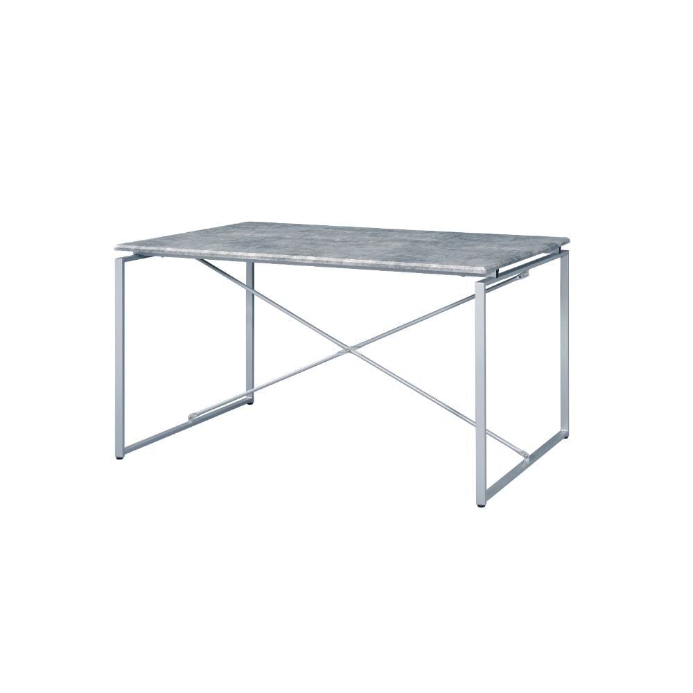 Acme Jurgen Rectangular Wooden Dining Table in Gray