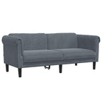 vidaXL Dark Gray Modern Sofa Set - 2 and 3-Seater Velvet Couches with Sturdy Legs & Comfortable Padded Living Room Furniture