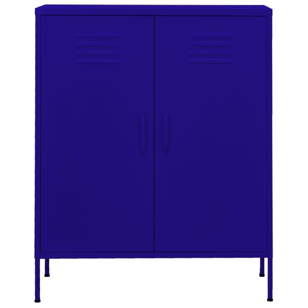 vidaXL Industrial Storage Cabinet, Steel Construction - Adjustable Shelves, Navy Blue, 31.5"x13.8"x40"