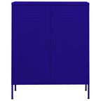 vidaXL Industrial Storage Cabinet, Steel Construction - Adjustable Shelves, Navy Blue, 31.5"x13.8"x40"