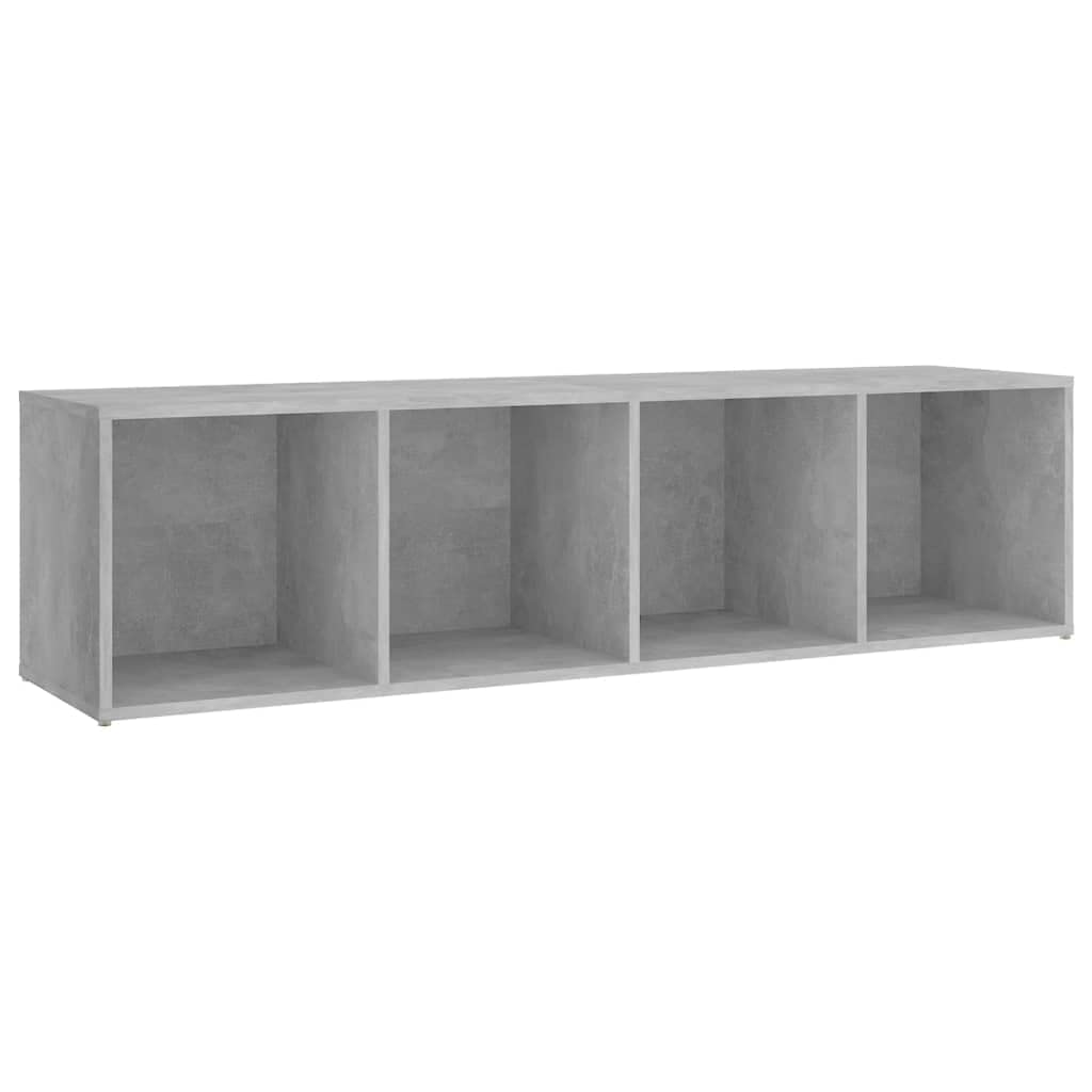 vidaXL Modern TV Stand - Concrete Gray - 56.1&quot;x13.8&quot;x14.4&quot; - Engineered Wood - Versatile Horizontal/Vertical Placement Options - 4 Compartments for Organized Storage