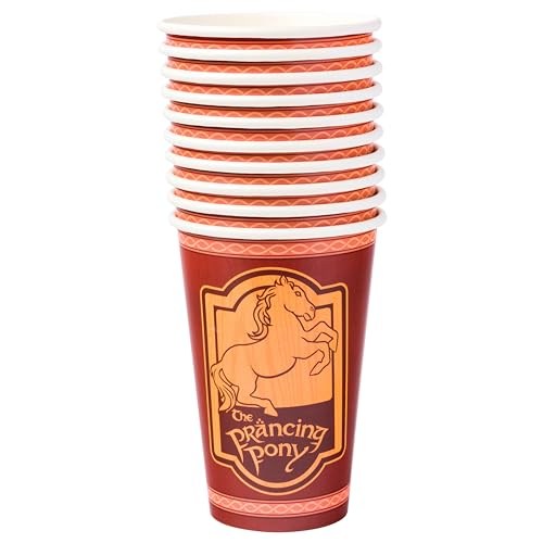 Silver Buffalo Lord Of The Rings Map Pony Paper Plates Cups Napkins Party Pack Set, 60 Piece