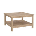 Madrid Living Room Area Coffee Table with Fixed Bottom Shelf Storage