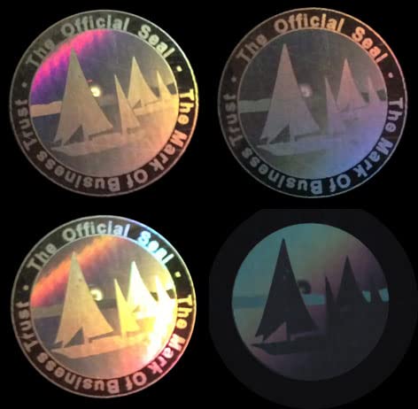 50 Mark Of Business Hologram Self Stick Id Overlays (With Uv Eagle)