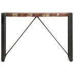 vidaXL Industrial Style Console Table in Solid Reclaimed Wood with Durable Black Powder-Coated Steel Legs - Easy Assembly, Ideal for Living Room or Hallway