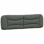 vidaXL Dark Grey Fabric Headboard Cushion - 193 cm Wall-Mountable Backrest Pillow with Striped Design, Breathable & Durable Material, 374634