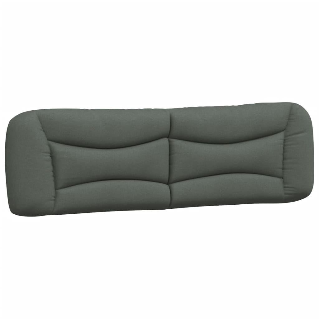 vidaXL Dark Grey Fabric Headboard Cushion - 193 cm Wall-Mountable Backrest Pillow with Striped Design, Breathable & Durable Material, 374634