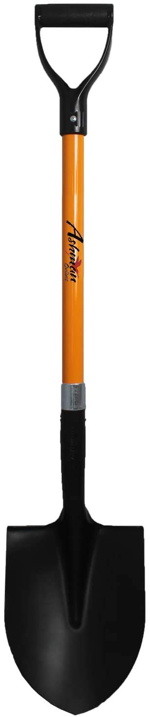 Ashman Heavy-Duty Digging Shovel (1 Pack) 41-Inch With Trenching Blade And Comfortable Handle - Ideal For Garden, Landscaping, C