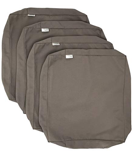 Cozylounge Indoor Outdoor Water Repellent High Uv Resistant Patio Chair Cushion Cover (24'X24'X4' (4 Covers), Timeless Taupe)