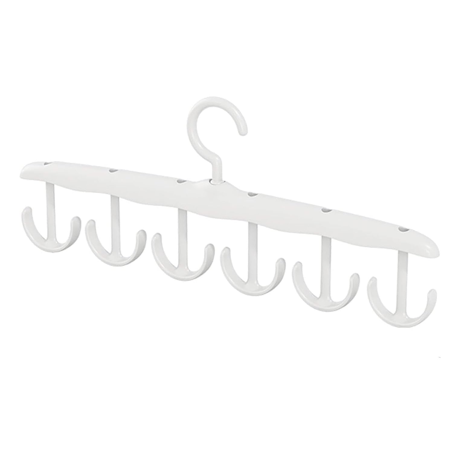 Tetraphrase Tank Top Hanger, 12Hook Space Saving Hanger, Capacity Rotatable Wood Space Saving Hanger Closet Organizers And Stor