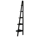 Yu Shan Co Usa Ltd 5-Shelf Corner Ladder Espresso Bookcase Espresso Espresso Finish