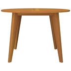 vidaXL Solid Wood Round Patio Table - Acacia - 43.3"x29.5", Durable and Sturdy with Slatted Design and Diagonal Legs