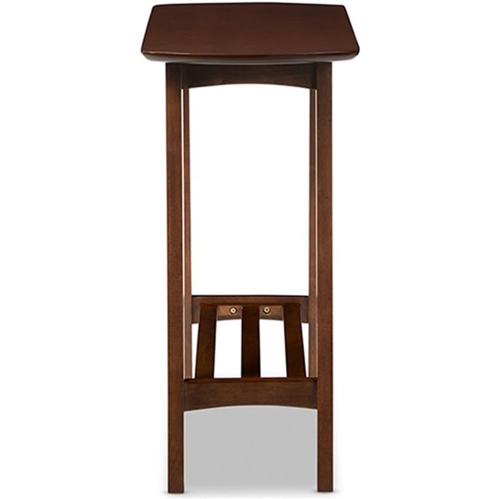 Baxton Studio RT295C-OCC Sacramento Mid-Century Modern Scandinavian Style Console Table, Dark Walnut