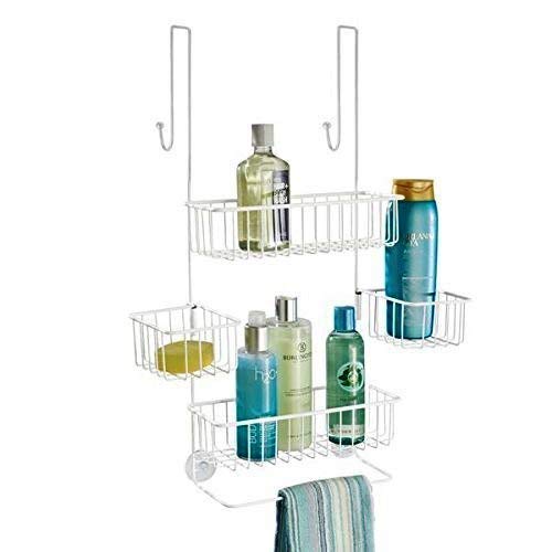 The Bestsellers 285600 Over Door Shower Caddy  Toiletry Storage Shelves  Hanging Bathroom Organiser For Shampoo, Conditioner, 
