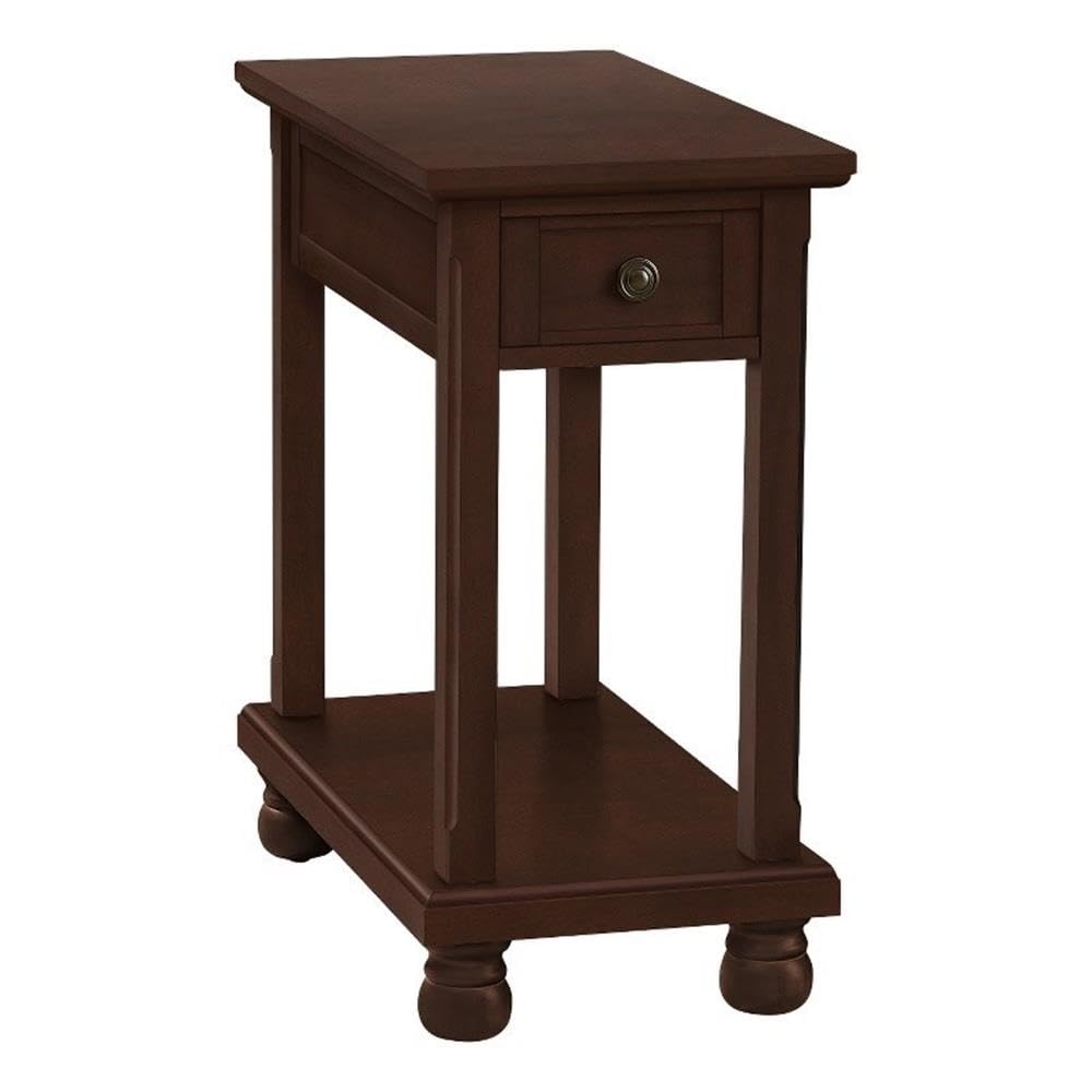 Monarch Specialties 3967 Accent, End, Side Table, Narrow, Nightstand, Storage Drawer, Brown Table-24 H/Espresso Veneer, 11.75&quot; L X 21.75&quot; W X 24.25&quot; H