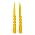 BCandle 100% Pure Beeswax Spiral Twist Taper Candles (Set of 2) Organic - 10 Inches Tall, 5/8 Inch Diameter, Hand Made