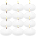 10 Hour White Floating Candles Large 3 Unscented Dripless Water Wax Floating Candles for Vases, Centerpieces at Wedding, Party, 