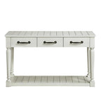 Steve Silver Hemingway Cottage Styling, Alabaster Finish, Working Drawer, Farmhouse Design, Ebony Metal Hardware Sofa Table, 50 x 17 x 30