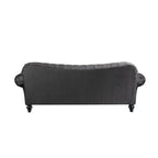 Acme Gaura Velvet Tufted Sofa with Nail-Head Trim in Dark Gray