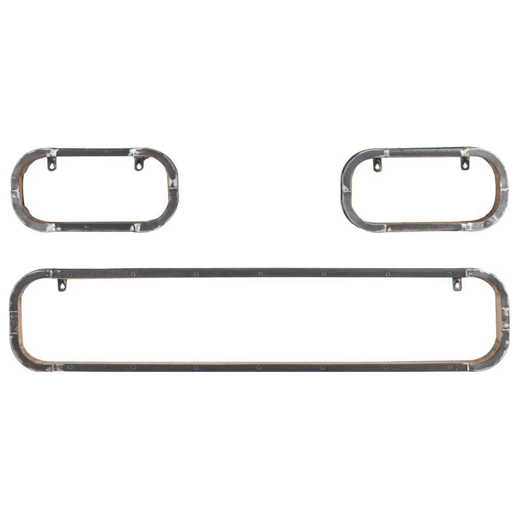 SKM 3 Piece Wall Shelf Set Solid Mango Wood