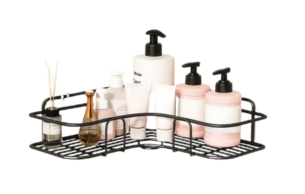 Sukeyba Bathroom Organiser Without Drill, Washroom Storage Organizer/Kitchen Accessories Set/Wall Mounted Corner Shelf/Multipurp