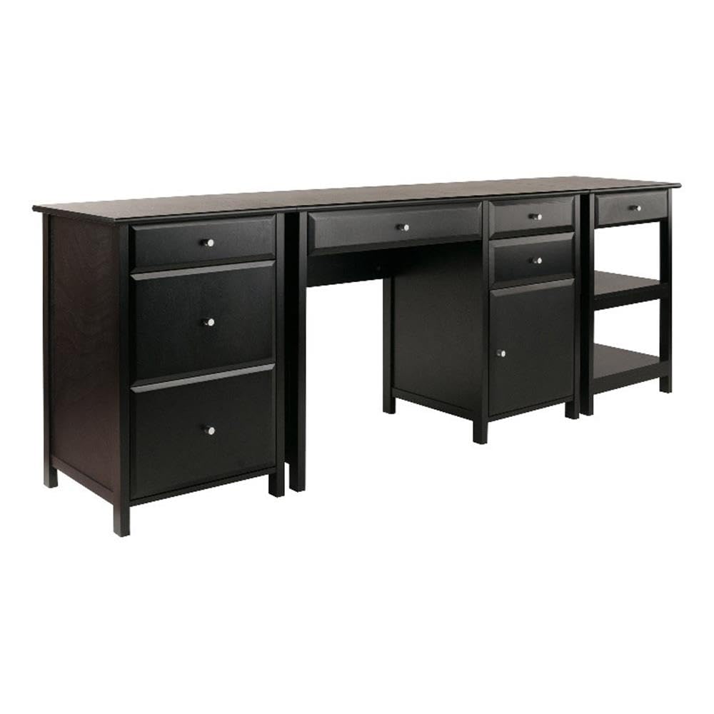 Winsome Delta 3-Pc Set Home Office, Black