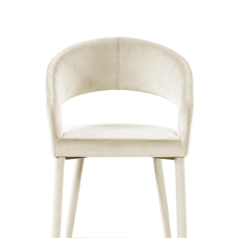 Best Master Furniture Jacques Velvet Cream Dining Chairs (Set Of 2)