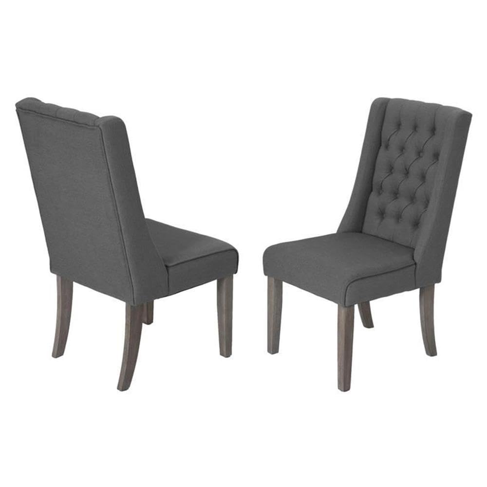 Best Quality Furniture D2-Sc2 Dining Chairs (Set Of 2) Gray