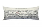 HomeRoots Cream 35' White St Michael's Daylight Skyline Lumbar Decorative Pillow
