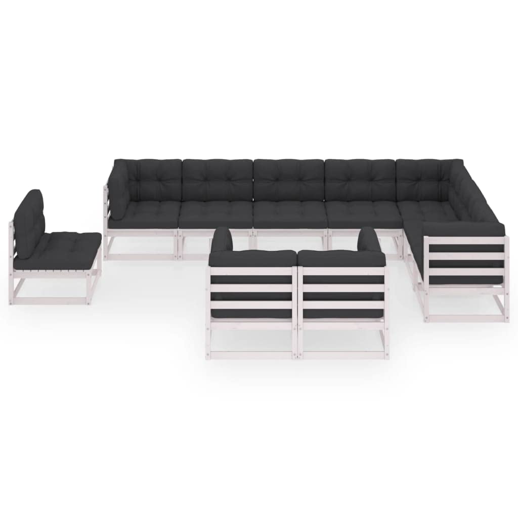 vidaXL Solid Wood Pine Patio Lounge Set - Thumbnail 4