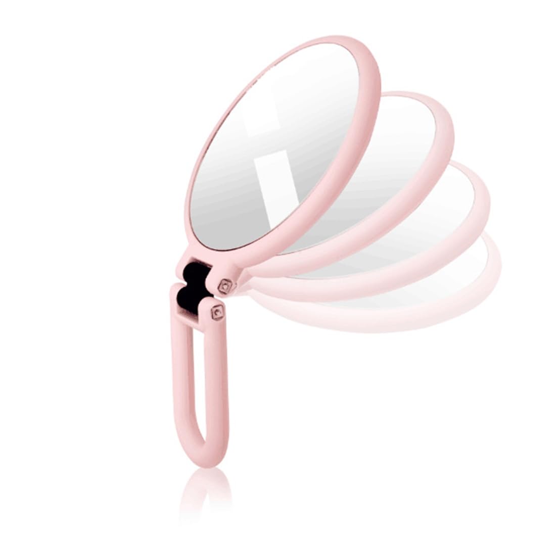 Stianiiie 1X 5X Handheld Mirror with Handle for Travel, Magnifying Mirror, Magnification, Rotation Adjustable Handle, Double Sid