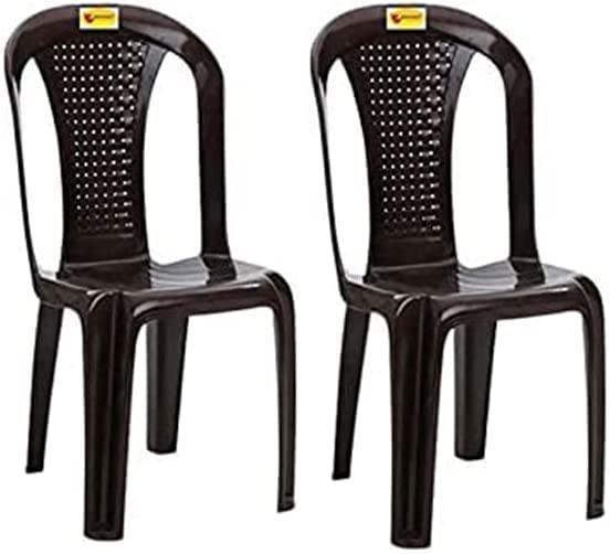 Bharat Sales Plastic Arm Chair Glossy Finish Chair For Outdoor Indoor Living Room,Dining Room, Bedroom, Kitchen/Strong & Sturdy