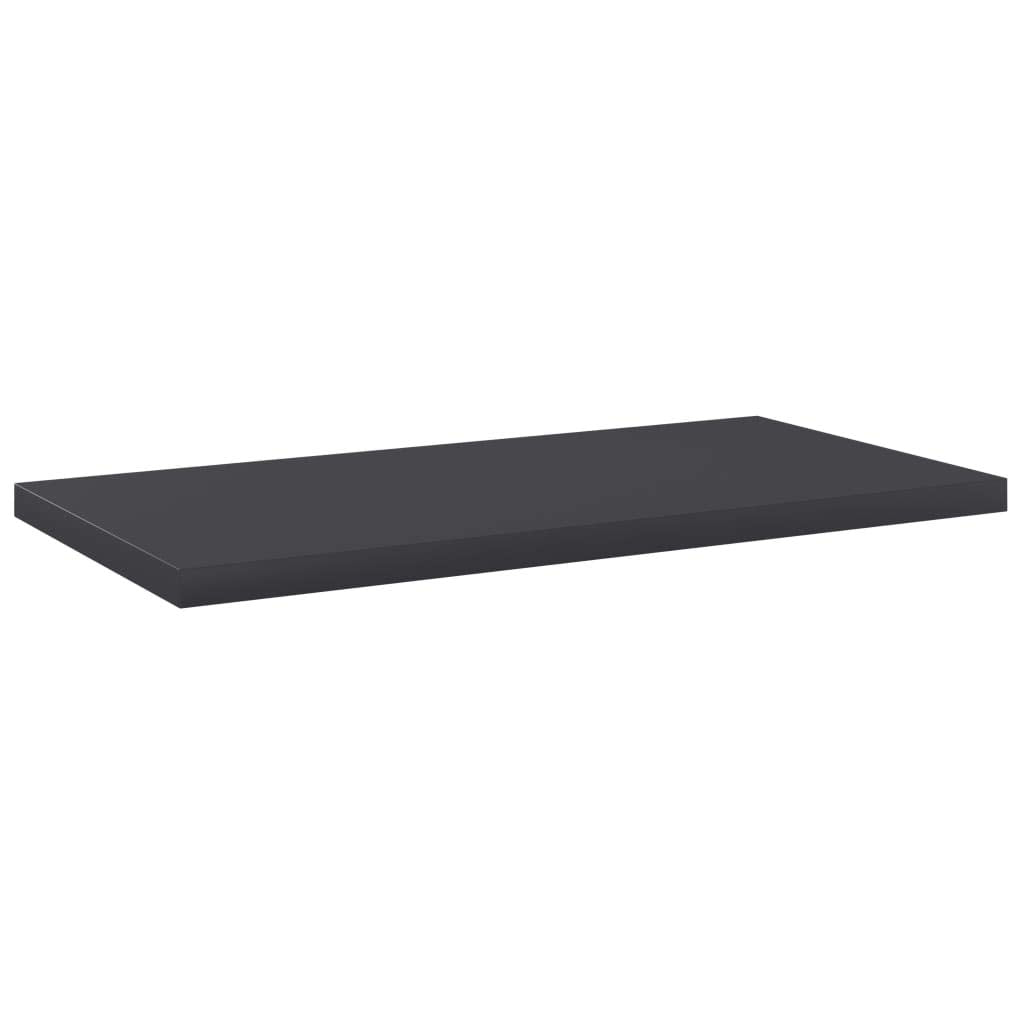 vidaXL Bookshelf Boards in Gray, Engineered Wood, Modern Design, Easy to Clean and Durable, Versatile Panels 15.7&quot;x7.9&quot;x0.6&quot; - Set of 4