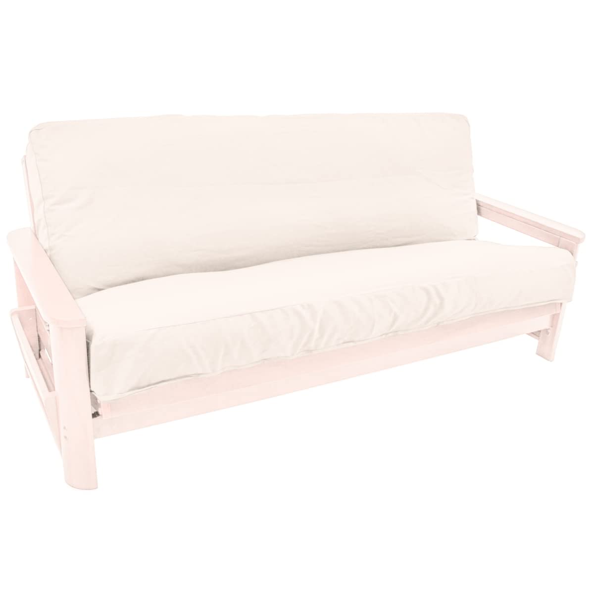 Blazing Needles Vitality 8-inch Solid Twill Futon Cover Natural