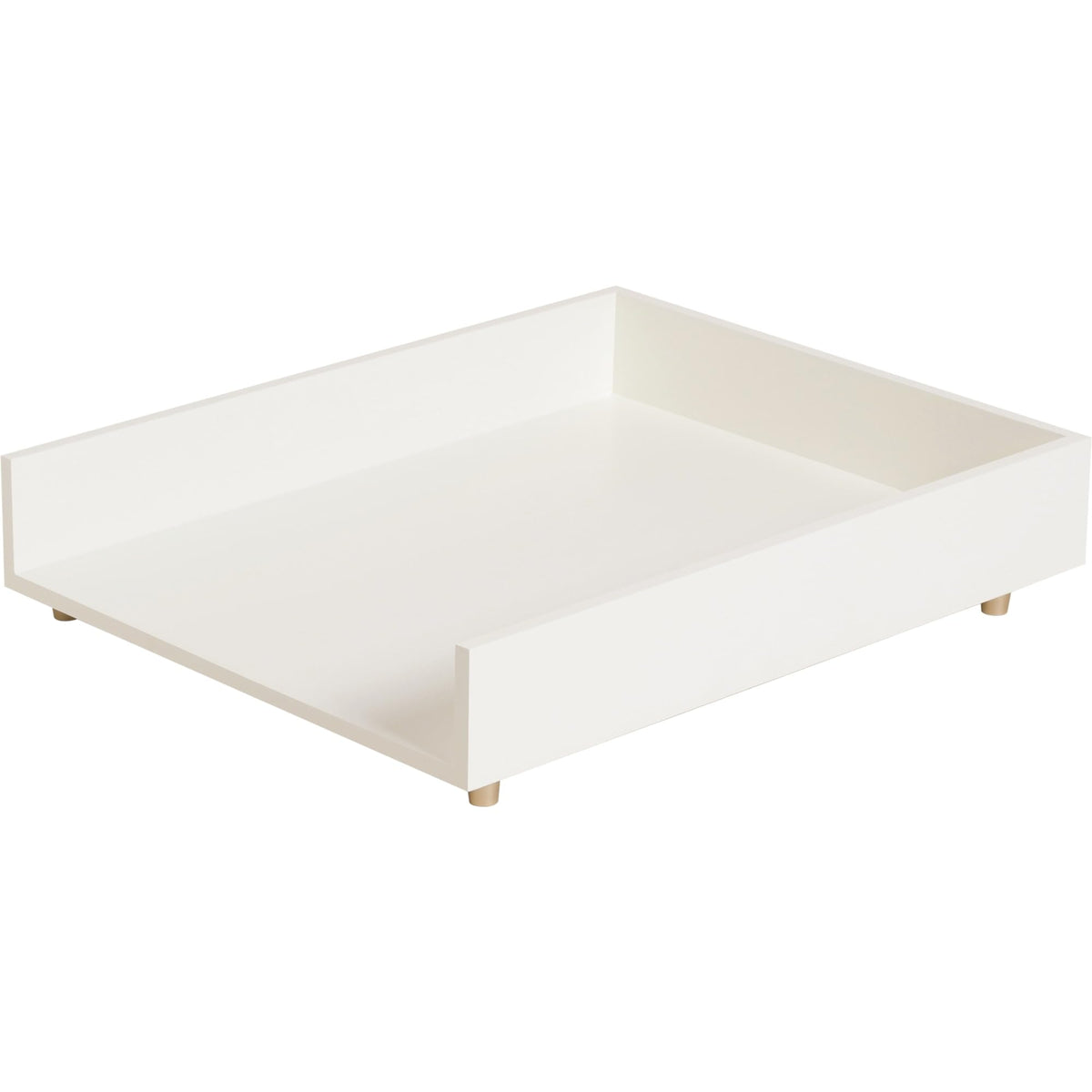 U Brands Juliet Paper Tray, Office Organization Supplies, White And Gold, 1 Count