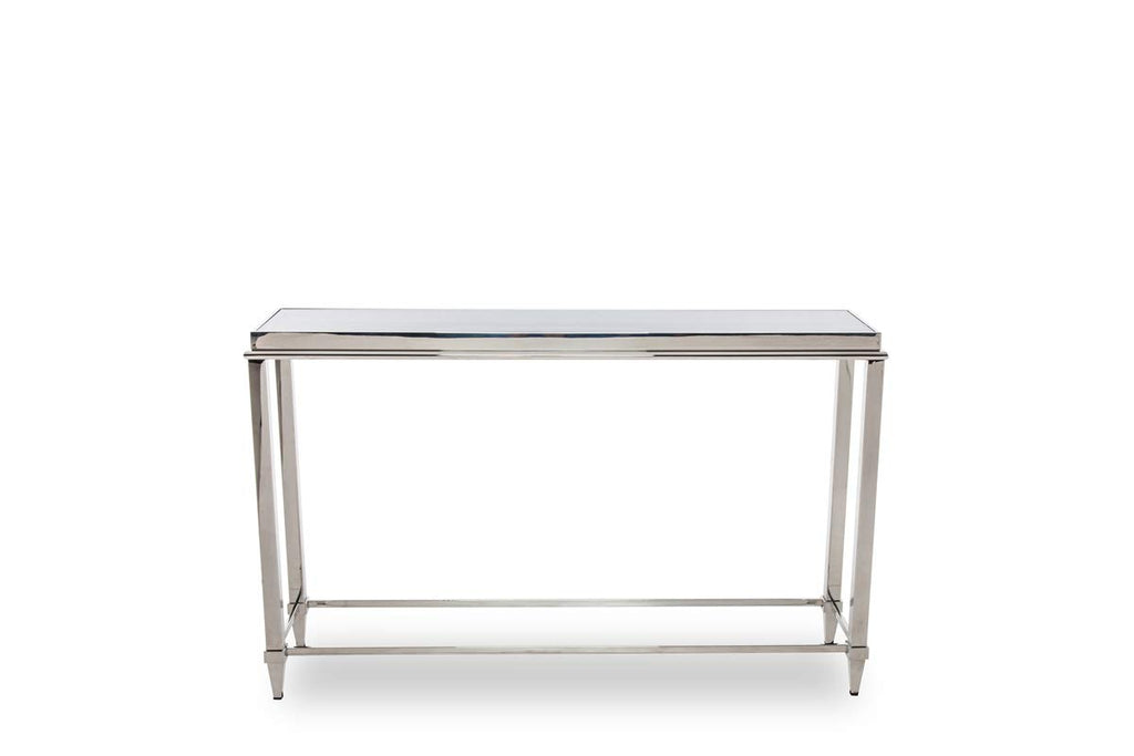 HomeRoots Furniture Modern Glass & Stainless Steel Console Table (283430)