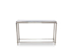 HomeRoots Furniture Modern Glass & Stainless Steel Console Table (283430)