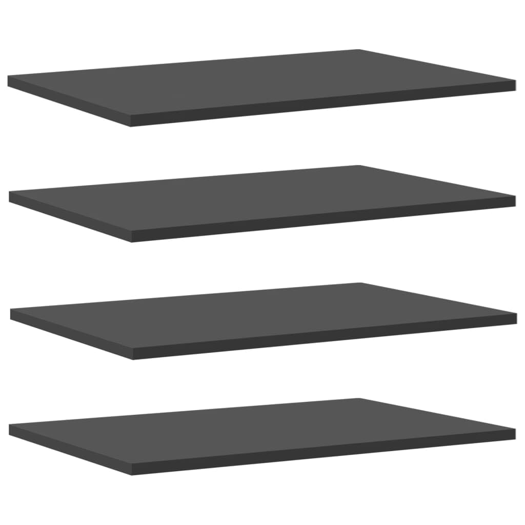 vidaXL Engineered Wood Bookshelf Panels, Set of 4, Compact Storage Solution, Replacement Boards, Gray, 23.6&quot;x15.7&quot;x0.6&quot;