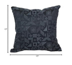 Blazing Needles Square Polyester Jacquard Throw Pillows, 17", Nina Jet 4 Count