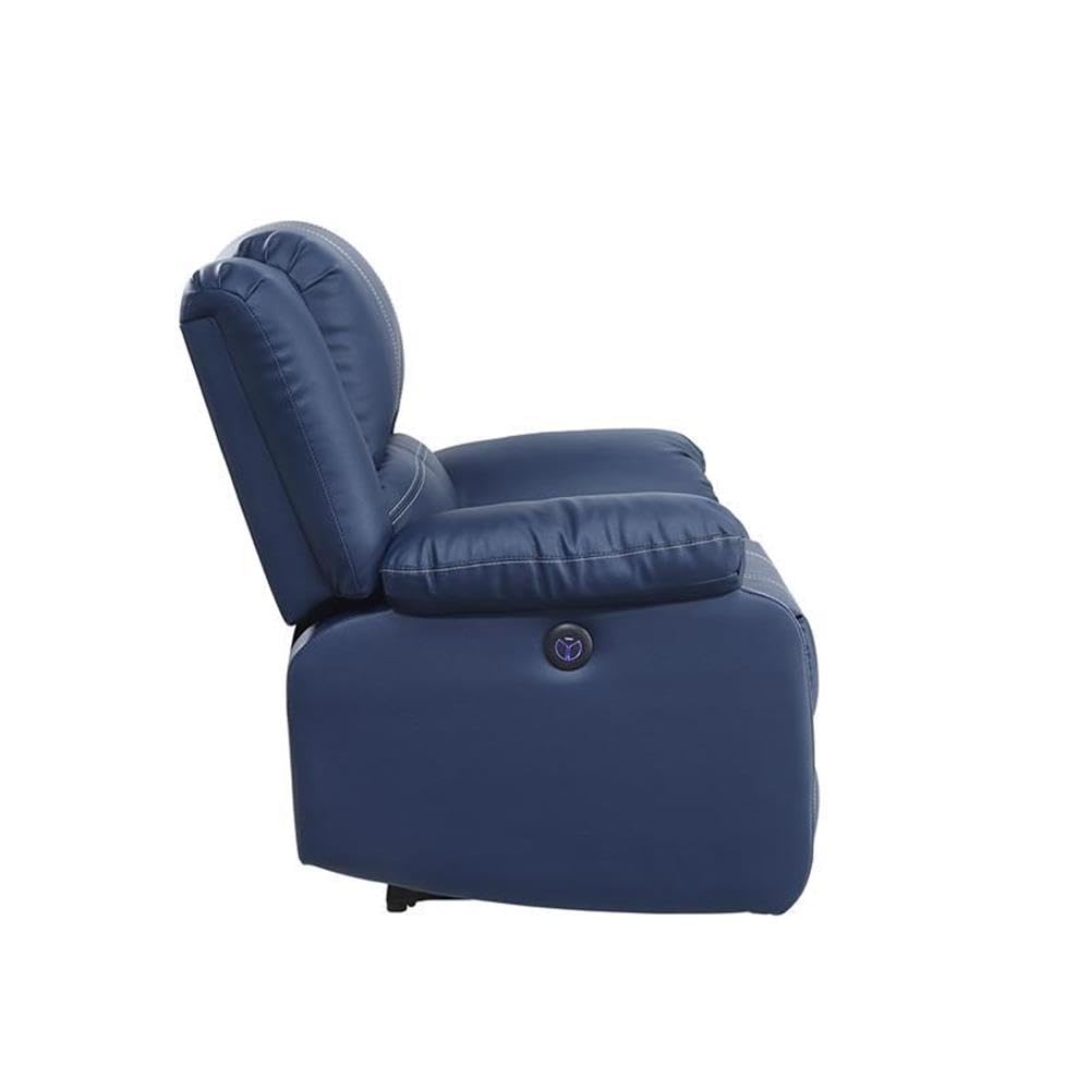 Acme Zuriel Power Motion Sofa in Blue PU