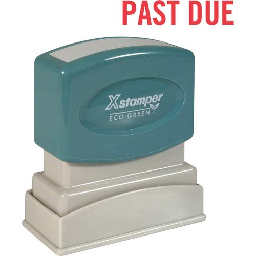 Shachihata Inc'Past Due' Ink Stamp, 1/2'X1-5/8', Red Ink