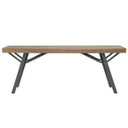 vidaXL Patio Bench Made of Solid Acacia Wood with Oil Finish - Weather Resistant Outdoor Furniture for Patio Decor - Comfortable Seating with Easy Assembly - Brown