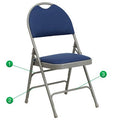 Hercules Series Folding Chair [Set Of 2] Finish: Navy