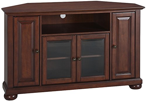 Crosley Furniture Alexandria Corner Tv Stand For 50+ Inch Tvs, Entertainment Center With Storage Shelves, Black