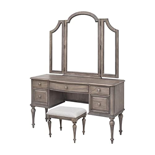 Steve Silver Highland Park Driftwood Gray Wood Vanity Set