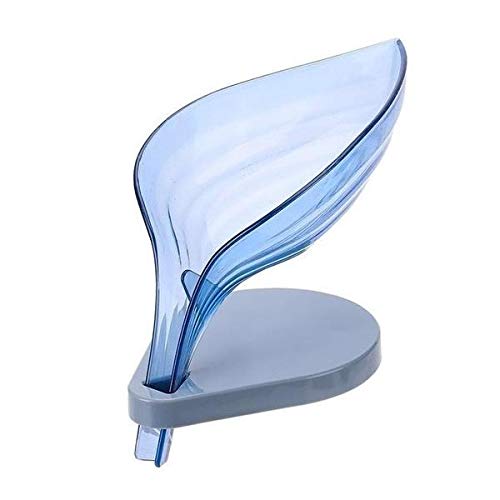 DeoDap Soap Holder 1 Pc  Plastic Leaf Shape Stand, Stylish Multicolor SelfDraining Tray for Soaps, Durable & Hygienic for Sink
