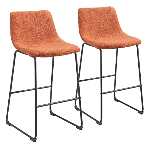 Zuo Smart Barstool Burnt Orange