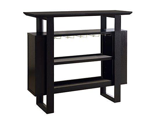 Monarch Specialties I Bar Unit with Bottle and Glass Storage, 48', Cappuccino