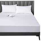 Lirex Fitted Sheet, Queen 100% Cotton 300 Thread Count Soft Breathable Fitted Sheet, White